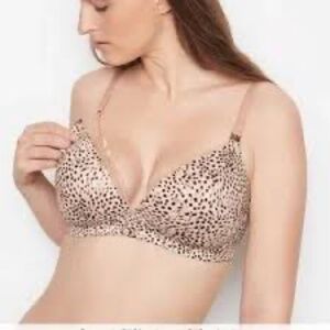 Victoria Secret Leopard Print Maternity Bra size 34DD